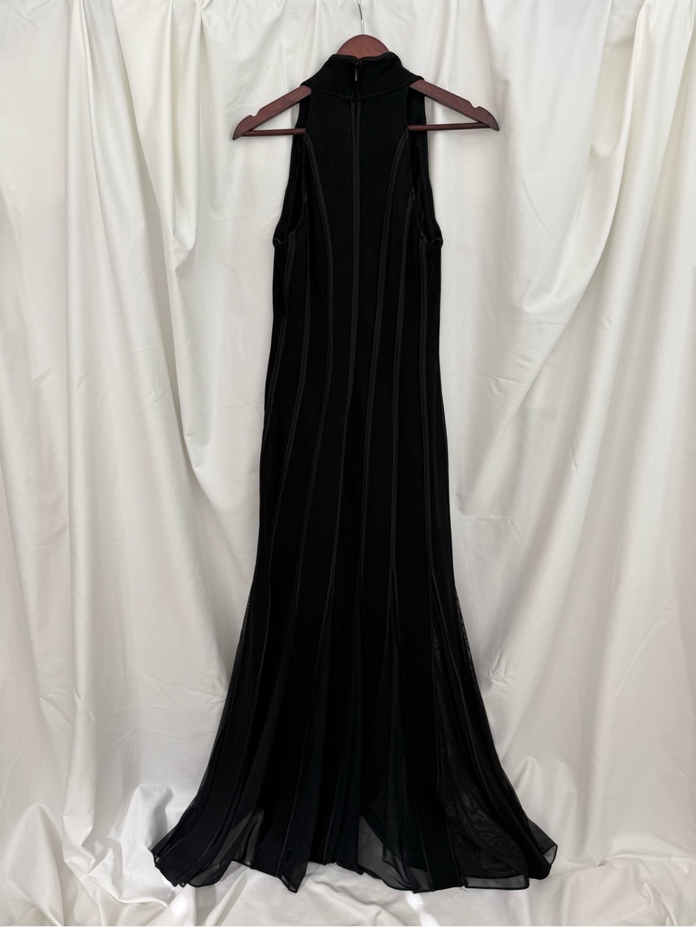 Vintage Lillie Rubin Black High Neck Halter Dress